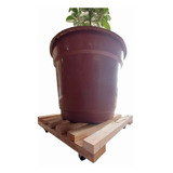 Carrinho Suporte Vaso Planta C/ Rodinha Kit 4 Peças Quadrado