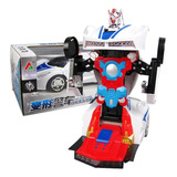 Carrinho Transformers Robô Policial Movimento Luz