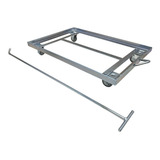 Carrinho Transporte Tartaruga Para Caixa 40x60 Com Puxador 