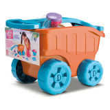 Carriola Praia Carrinho Baldinho Kit Infantil Areia Brincar 