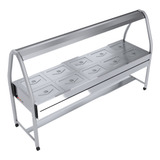 Carro Balcão Self Service Térmico 10 Cubas Inox Ibet 