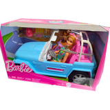 Carro Barbie Jeep Rosa Com 2 Bonecas Todos Da Mattel