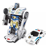 Carro Carrinho Brinquedo Policia Transformers Robô