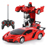 Carro Carrinho Brinquedo Transforma Robô Com Controle Remoto