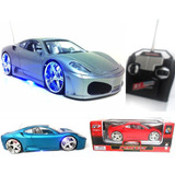 Carro Carrinho Controle Remoto Ferrari Rebaixado Neon Full