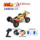 Carro De Controle Buggy Wltoys 144010 Brushless 4x4 C/ 2 Bat
