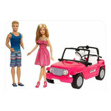 Carro De Praia Jeep Barbie E Ken