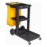 Carro Funcional Black Para Limpeza Super Resistente