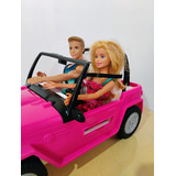 Carro Jeep Praia Barbie Com Boneca E Ken Mattel