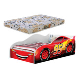 Carro Mini Cama Infantil P/ Meninos Com Colchão Incluso - Lv