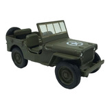 Carro Miniatura Jeep Exército 1941 Militar Carrinho Ferro