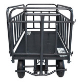 Carro Plataforma Metalico Com Aba E Capacidade De 800 Kg