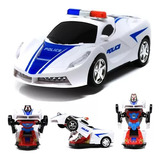 Carro Robô Policial Transformers Com Movimento