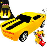 Carro Vira Robo Som Luz Carrinho Brinquedo Menino Pilha