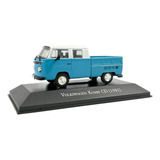 Carros Do Brasil - Volkswagen Kombi Cd Azul (1981) Ed.66 Cor Azul E Branca