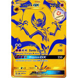Carta Pokémon Lunala Gx Dourado Português Full Art Sm103a