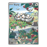 Carta Pokémon Starly Full Art Escarlate E Violeta