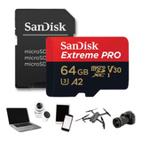 Cartão 64gb Extreme Pro 4k P/nikon 7558 Câmera Coolpix W300