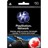 Cartão 90 Dólares Para Psn Do Canadá - Código Psn Canadense