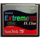 Cartão Compact Flash Sandisk 8gb 30mb/s