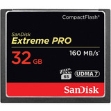 Cartão Compact Flash Sandisk Extreme Pro 32gb - 160mb/s
