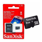 Cartão De Memória 8gb Sandisk Micro Sd Com Adaptador