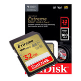 Cartão De Memoria Extreme Sdhc 32gb 100mb/s 4k Uhd