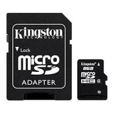Cartão De Memória Kingston Sdc4 Com Adaptador Sd 8gb