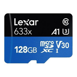Cartão De Memória Lexar Sd 128gb + Adaptador + Usb2.0 + Box