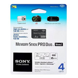 Cartão De Memória Memory Stick Pro Duo 4gb / Psp Sony