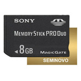 Cartão De Memória Memory Stick Pro Duo 8gb / Psp Sony