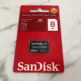Cartão De Memória Memory Stick Pro Duo 8gb - Sandisk P/ Sony