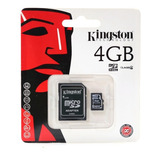 Cartão De Memória Micro Sd Kingston 4gb Com Adaptador