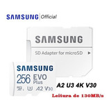 Cartão De Memoria Micro Sdxc Samsung 256 Gb Evo Plus 130mb/s