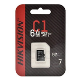 Cartão De Memoria Microsd 64gb Hikvision