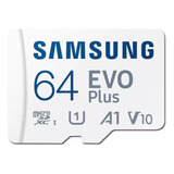 Cartão De Memória Samsung Evo Plus 64gb Fhd Classe 10 A1 V10