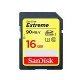 Cartão De Memória Sandisk 16gb Extreme Sdhc Uhsi 90mbs C10 U