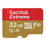 Cartão De Memória Sandisk Extreme Com Adaptador Sd 32gb 4k