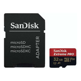 Cartão De Memória Sandisk Extreme Pro 32gb Com Adaptador Sd 