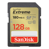 Cartão De Memória Sandisk Sdsdxv5-128g-gncin Extreme Com Adaptador Sd 128gb