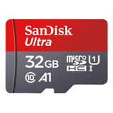 Cartão De Memória Sandisk Ultra 32gb Micro Sd A1 Classe 10