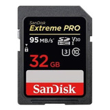 Cartão De Memória Sdhc 32gb Sandisk Extreme Pro 10 95mb/s