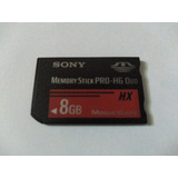 Cartão De Memória Sony 8g Memory Stick Pró Para Psp