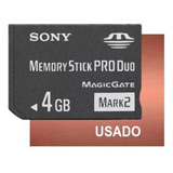 Cartão De Memória Sony Memory Stick Pro Duo 4gb Oem