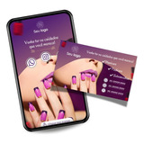 Cartão Digital + Arte P/ Cartão De Visitas Manicure Pedicure