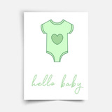 Cartão Fofo Mensagem Recém Nascido Maternidade Amor Bebê