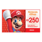 Cartão Gift Card Digital Nintendo Eshop R$250 Envio Imediato
