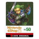Cartão Gift Card Digital Nintendo Eshop R$50 Brasil Rápido