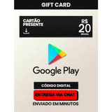 Cartão Giftcard Play Store R$20 -
