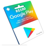 Cartão Google Play Store Gift Card R$100 Reais Br Android
